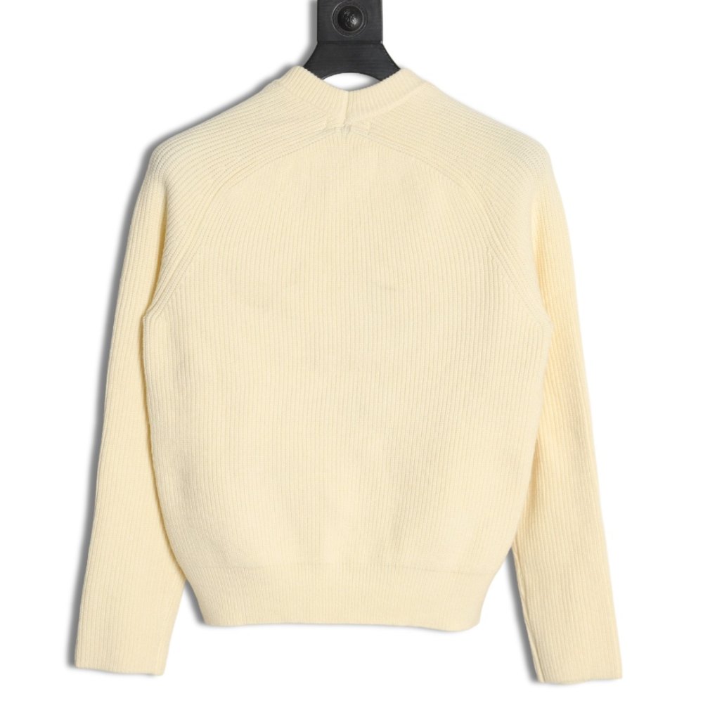 DDKicks Calvin Klein Apricot color CK large letter jacquard knitted sweater Women's