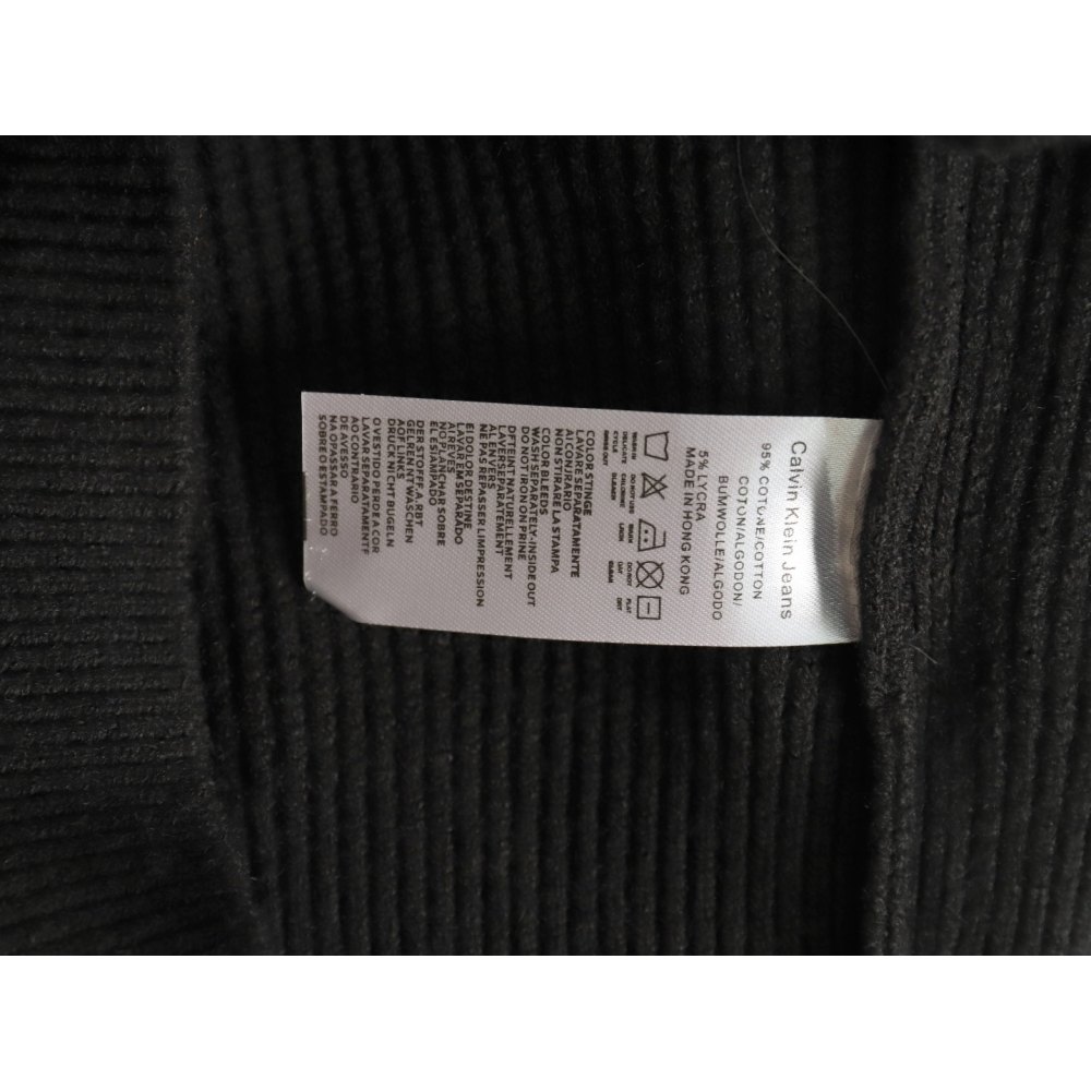 DDKicks Calvin Klein Black  CK large letter jacquard knitted sweater Women's