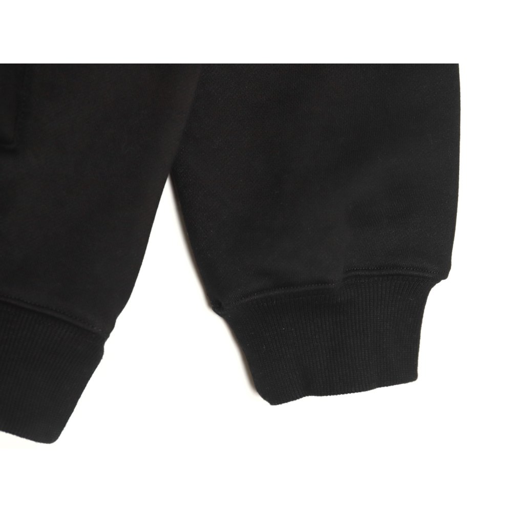 DDKicks Calvin Klein Black  Embroidered Letter Hidden Button Hooded Sweatshirt Women's