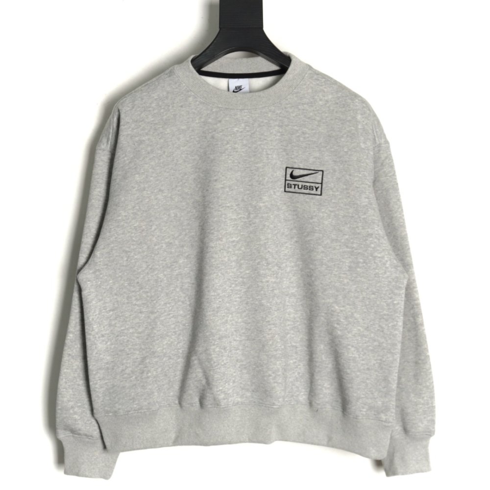 Nike x Stussy Nike Stussy co-branded 23SS plush sweatshirt  Grey