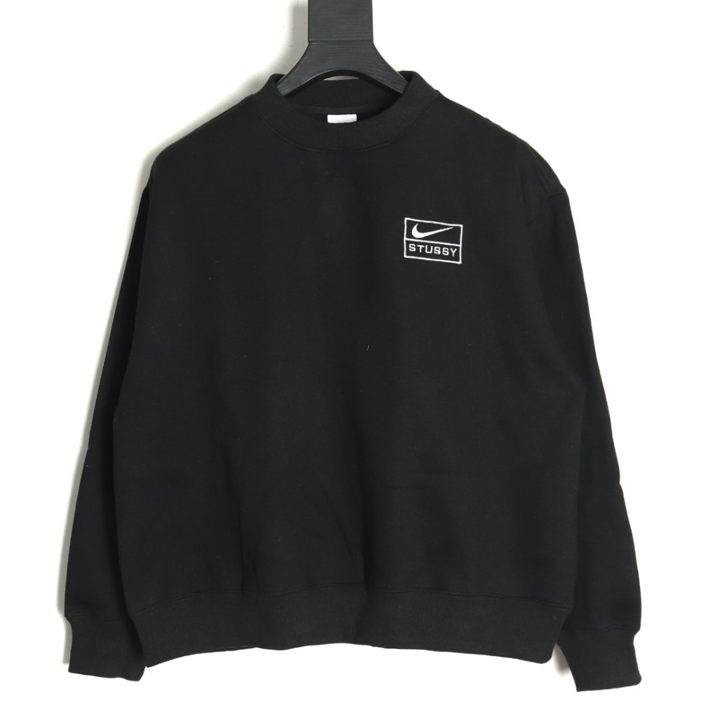 Nike x Stussy Nike Stussy co-branded 23SS plush sweatshirt  Black