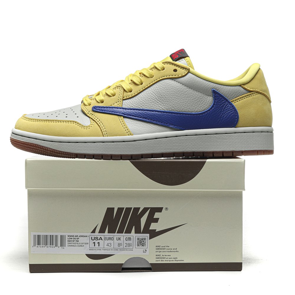 DD Jordan 1 Retro Low OG SP Travis Scott Canary (Women's)