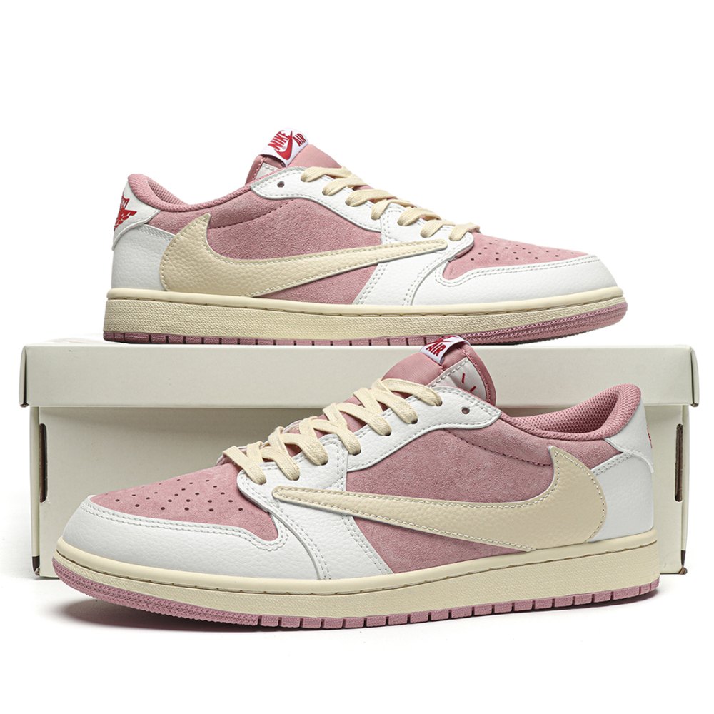DD Travis Scott Air Jordan 1 Low OG SP Sail Shy Pink
