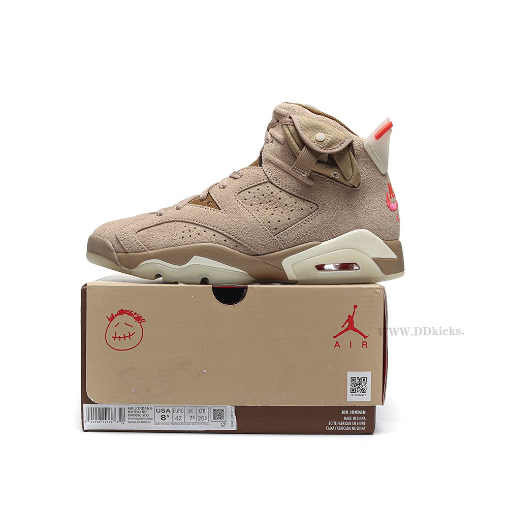 DD Jordan 6 Retro Travis Scott British Khaki