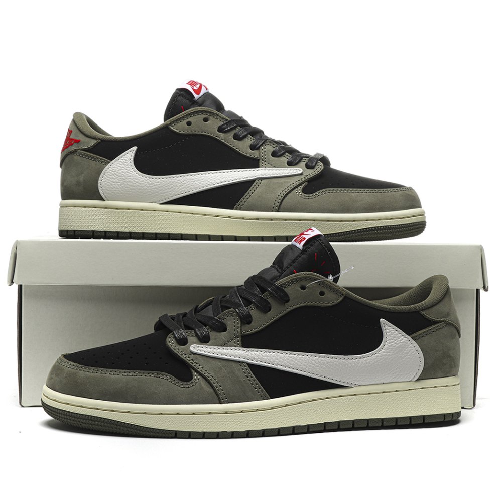 DD Jordan 1 Retro Low OG Travis Scott Black Olive