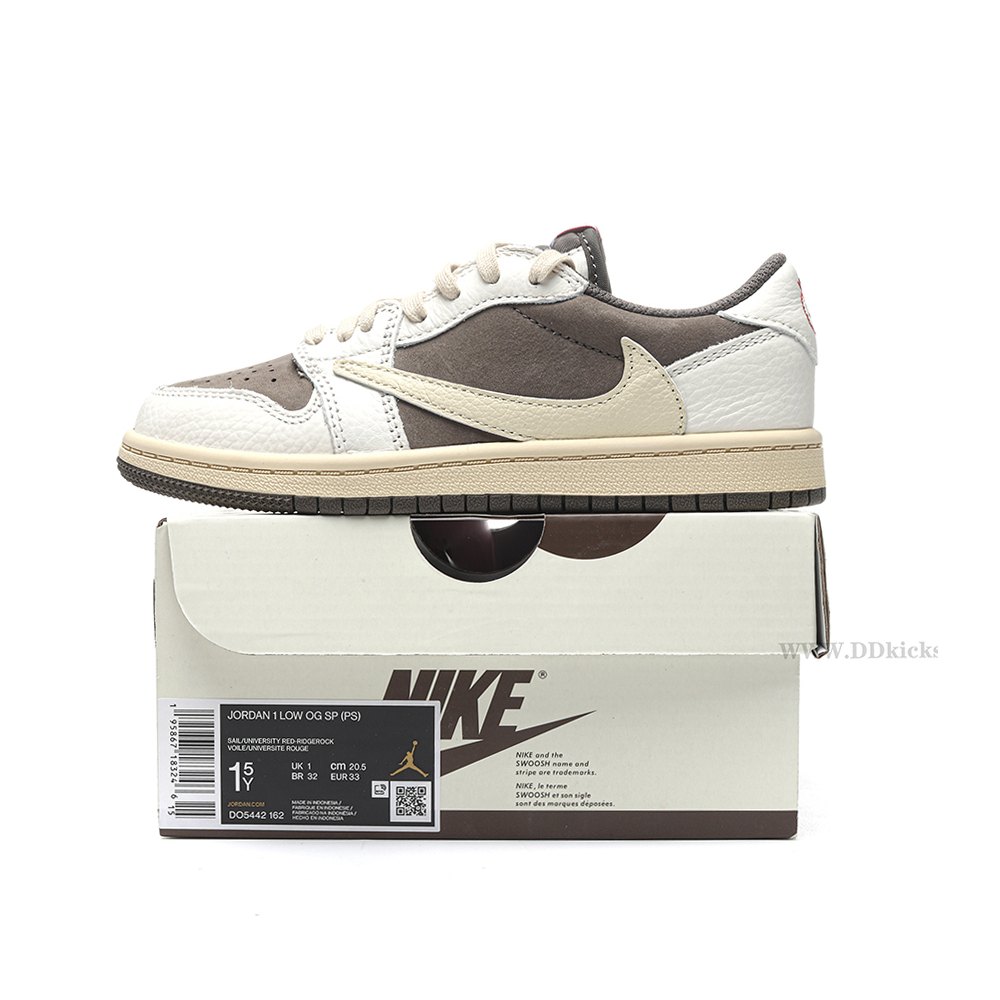 DD Jordan 1 Retro Low OG SP Travis Scott Reverse Mocha (PS)