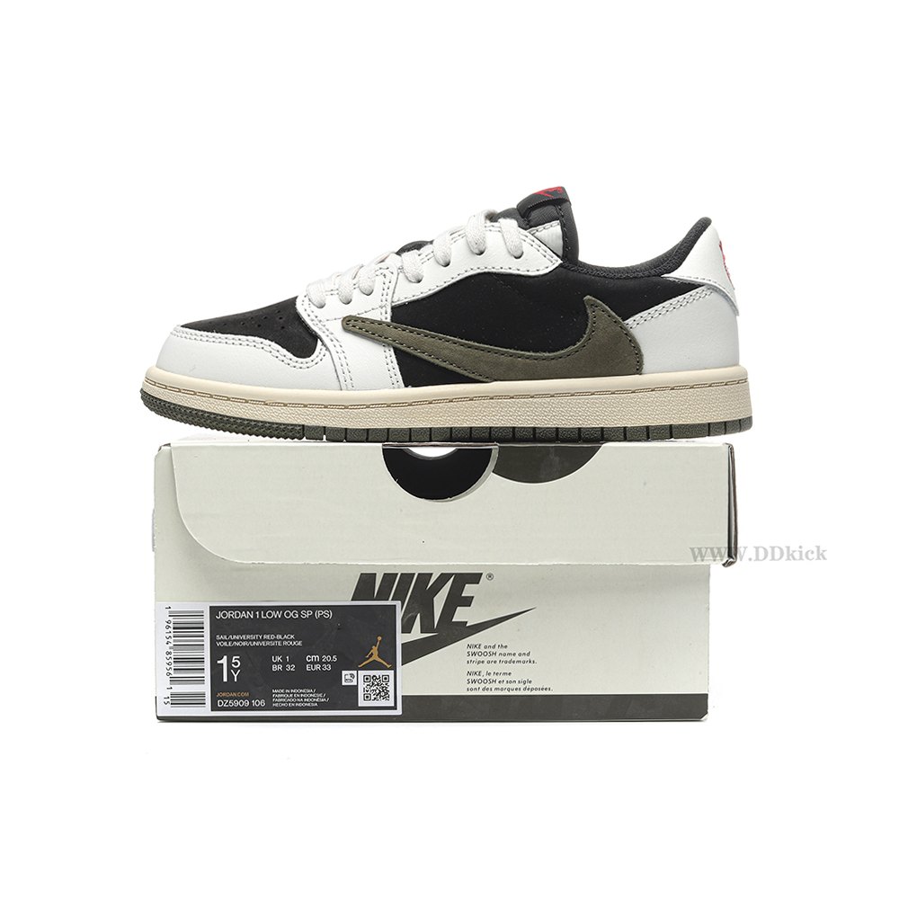 DD Jordan 1 Retro Low OG SP Travis Scott Olive (PS)