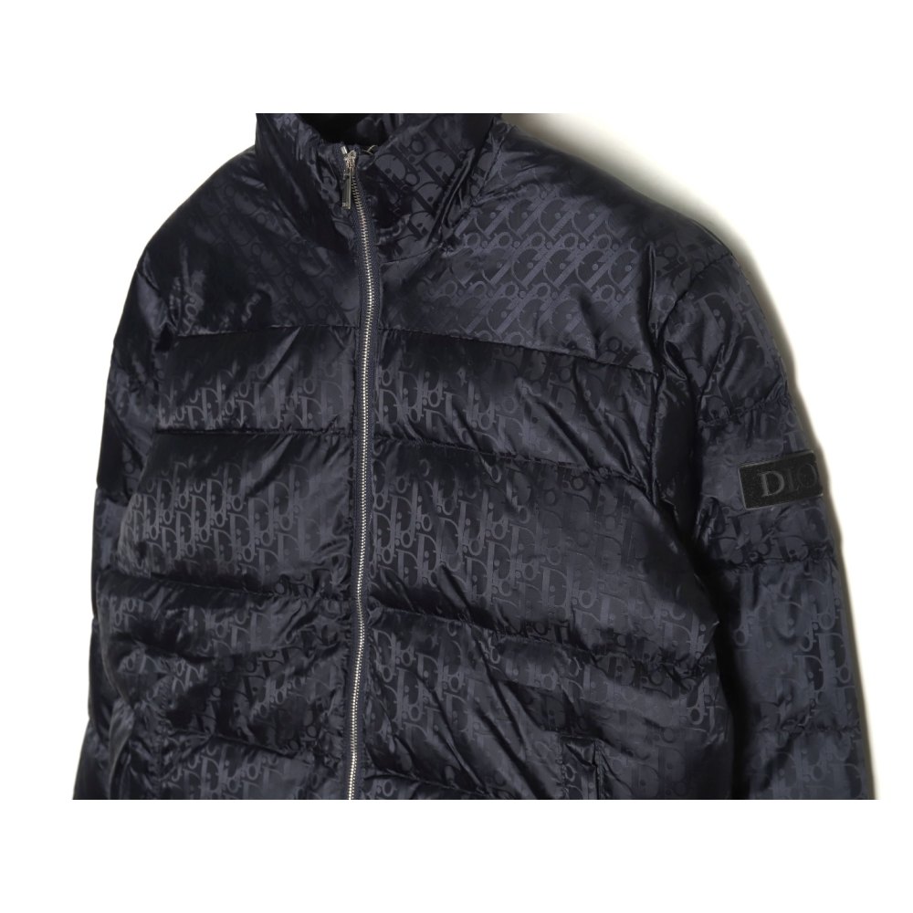 dd D*or D*or* full print dark pattern old flower down jacket dark blue