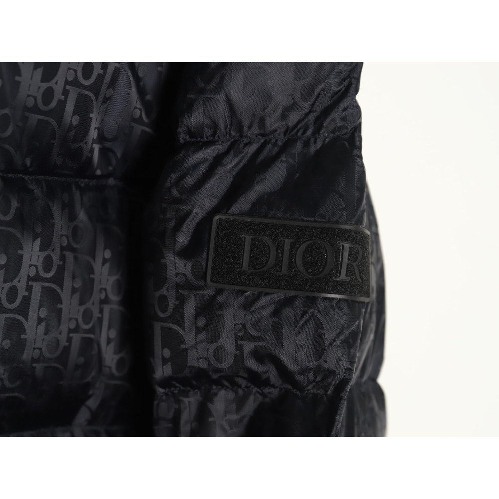 dd D*or D*or* full print dark pattern old flower down jacket dark blue