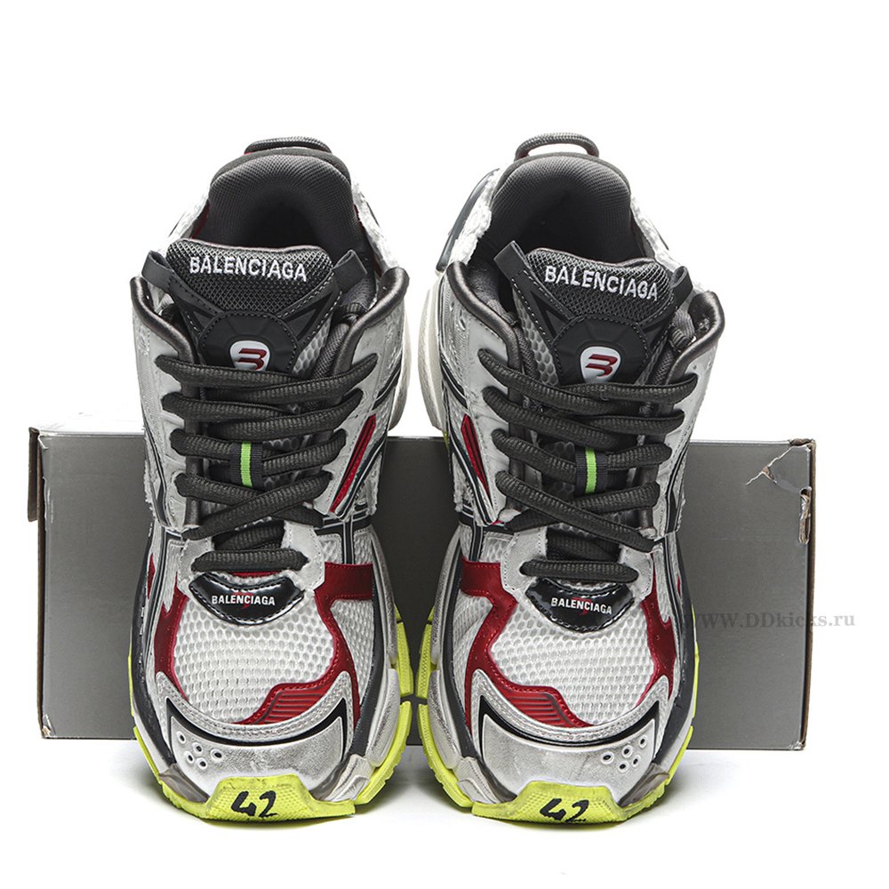DD Ba1enci*ga Runner Black White Red Neon Yellow