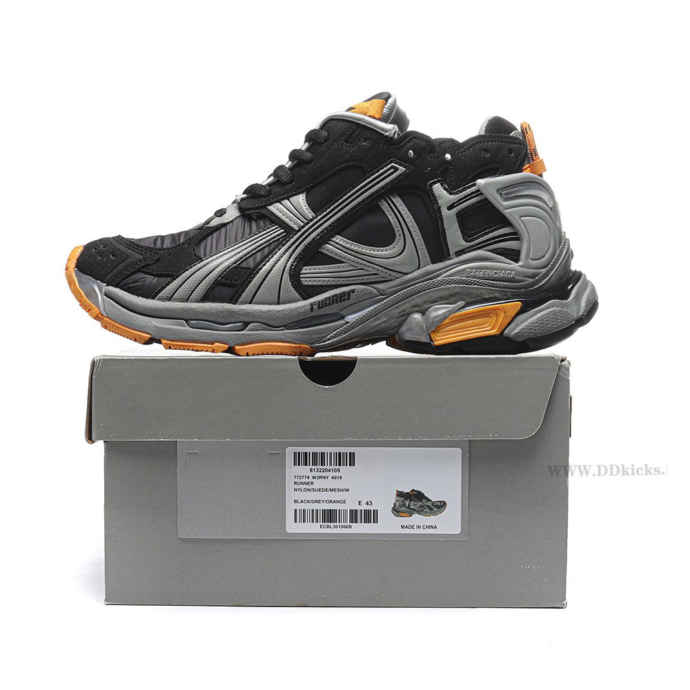 DD Ba1enci*ga Runner Black Grey Orange