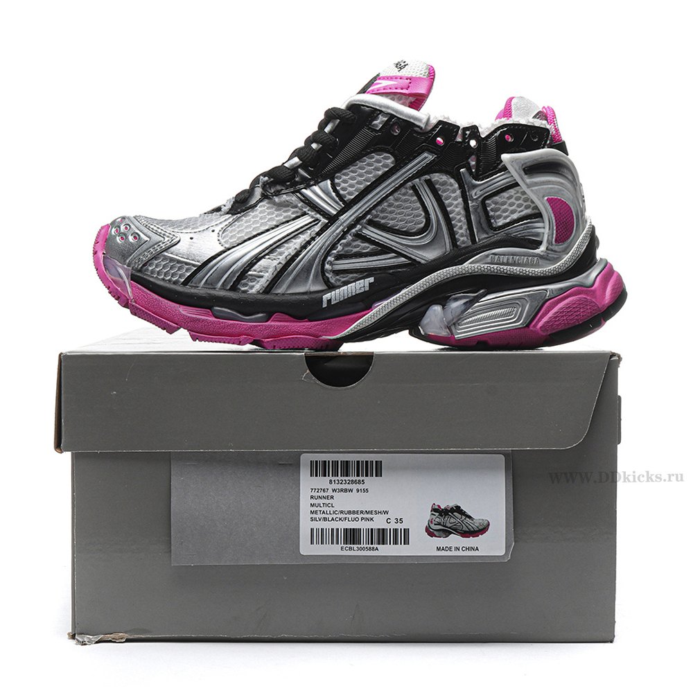 DD Ba1enci*ga Runner Black Silver Pink