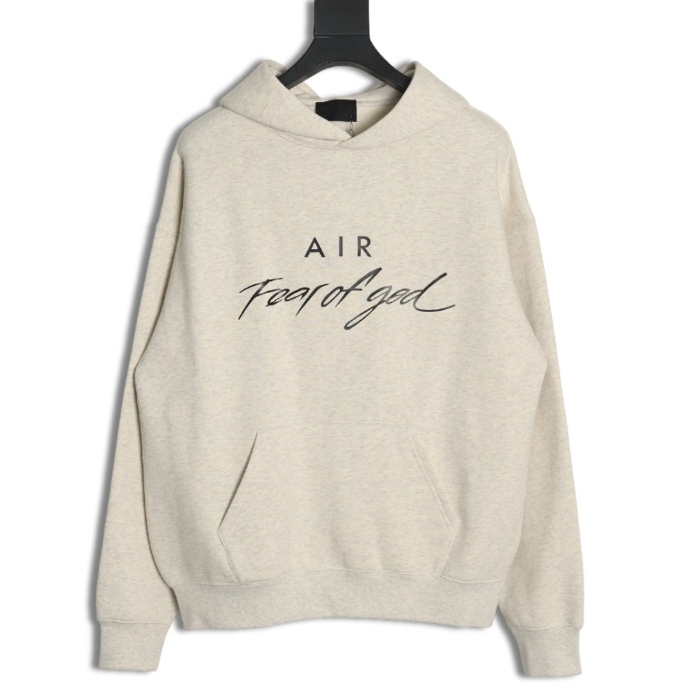 DDFear of God FOG essential double-line AIR letter hooded sweatshirt