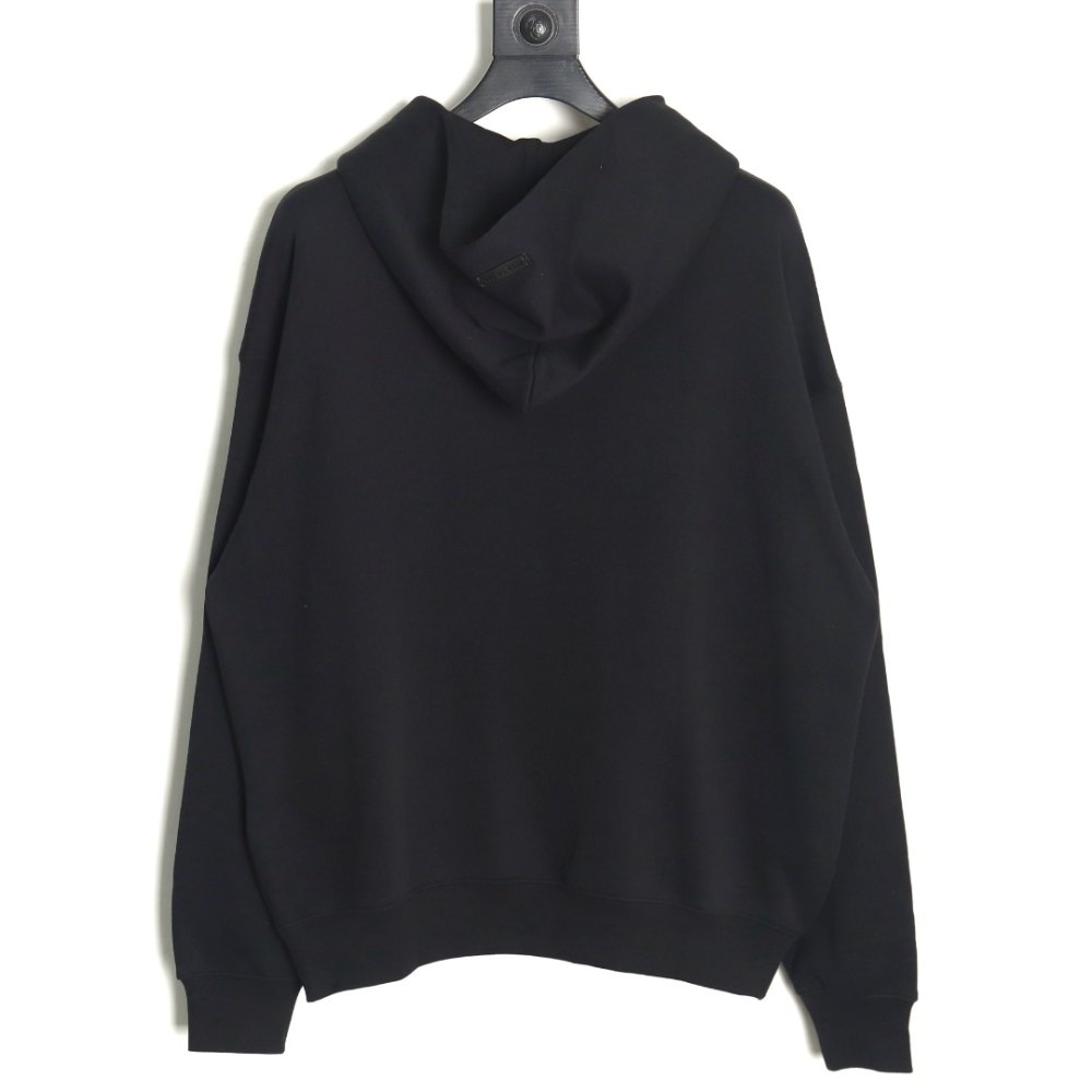 DDFear of God FOG essential double-line AIR letter hooded sweatshirt Black