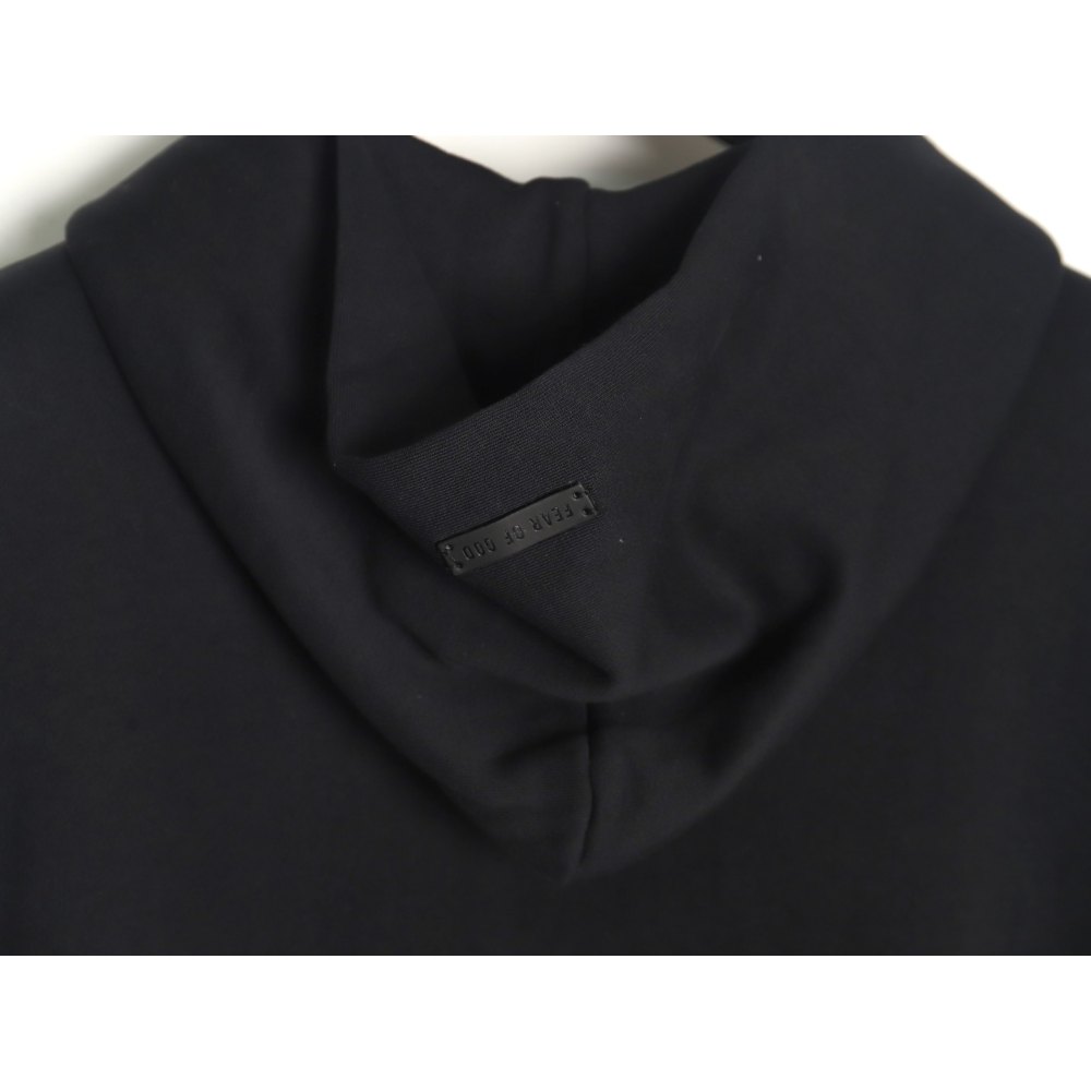 DDFear of God FOG essential double-line AIR letter hooded sweatshirt Black