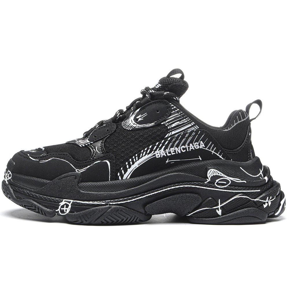 DD Ba1enci*ga Triple S Black White