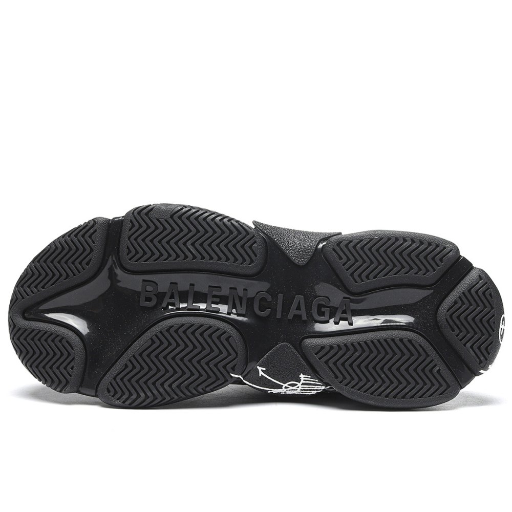 DD Ba1enci*ga Triple S Black White