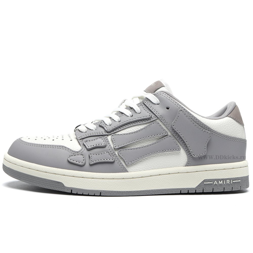 DD DD AMIRI Skel Top Low Grey White