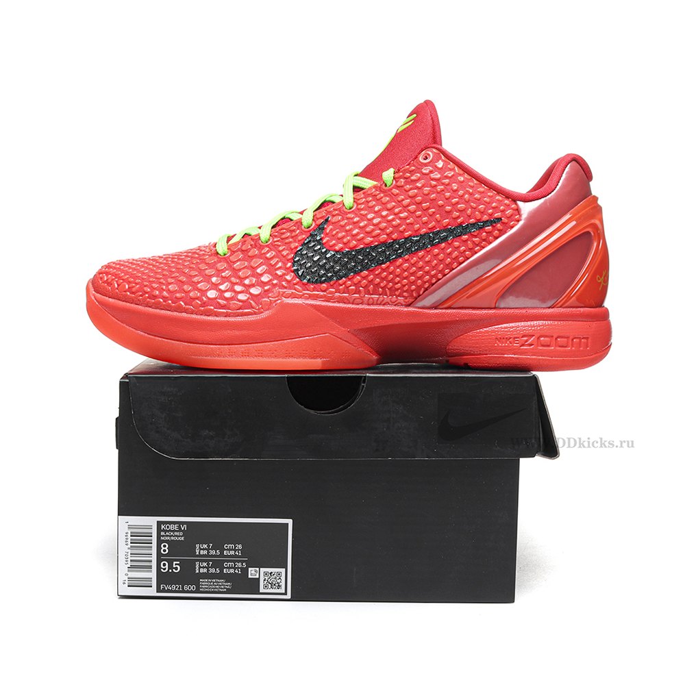 DD Nike Kobe 6 Protro Reverse Grinch