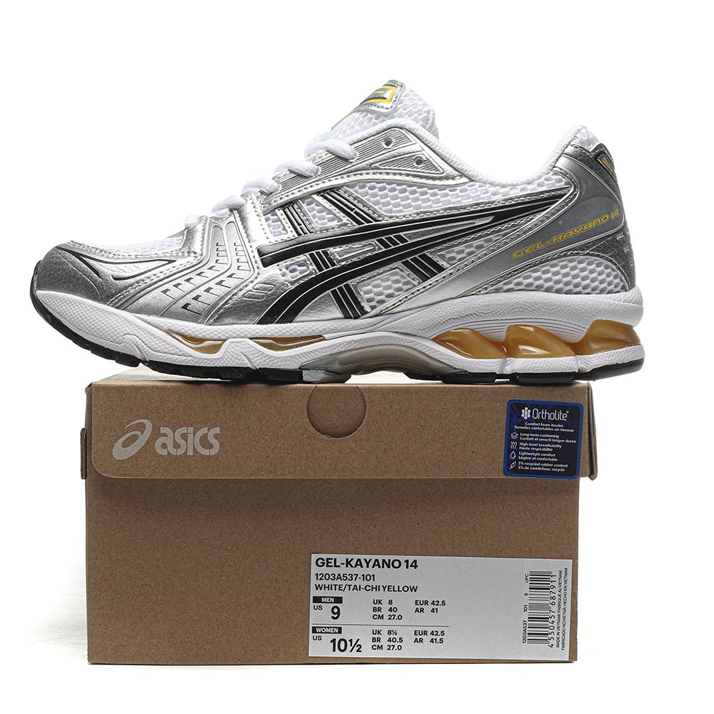 dd As*ic*s gel-kayano 14 white tai chi yellow-1203a537-101
