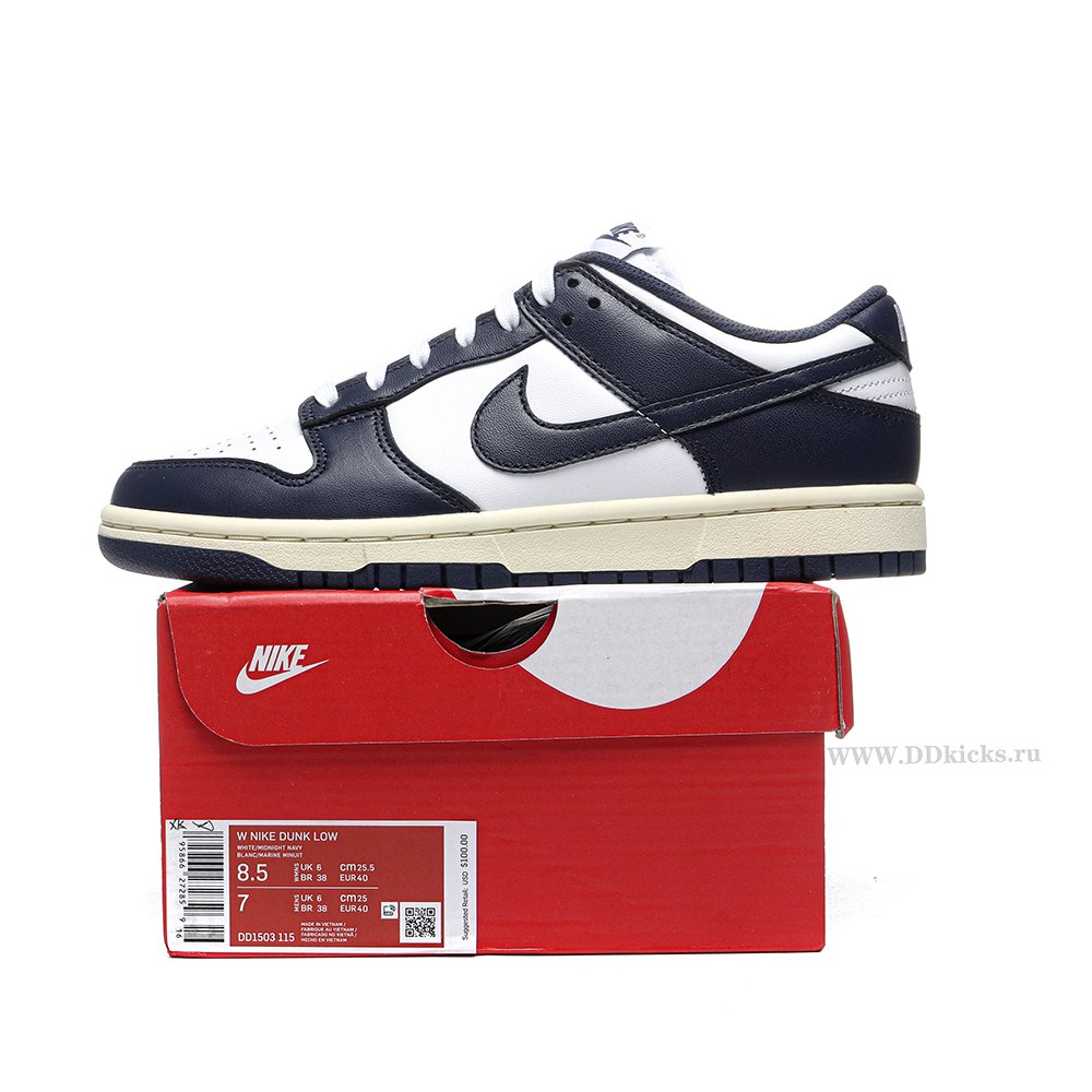 DD Nike Dunk Low Vintage Navy (Women's)