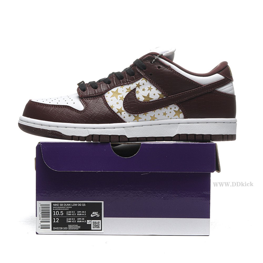 dd nike sb dunk low S*p*e stars barkroot brown