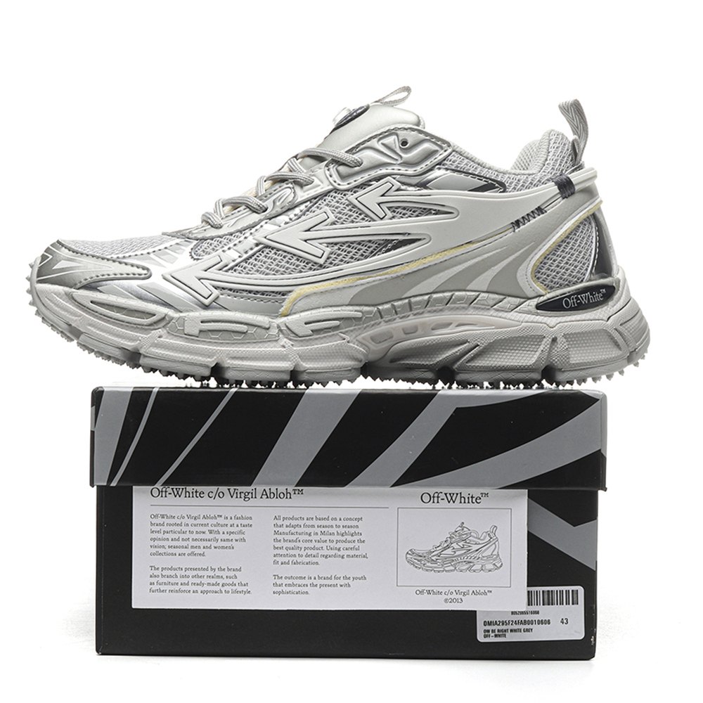 DD OFF-WHITE Be Right Grey/White