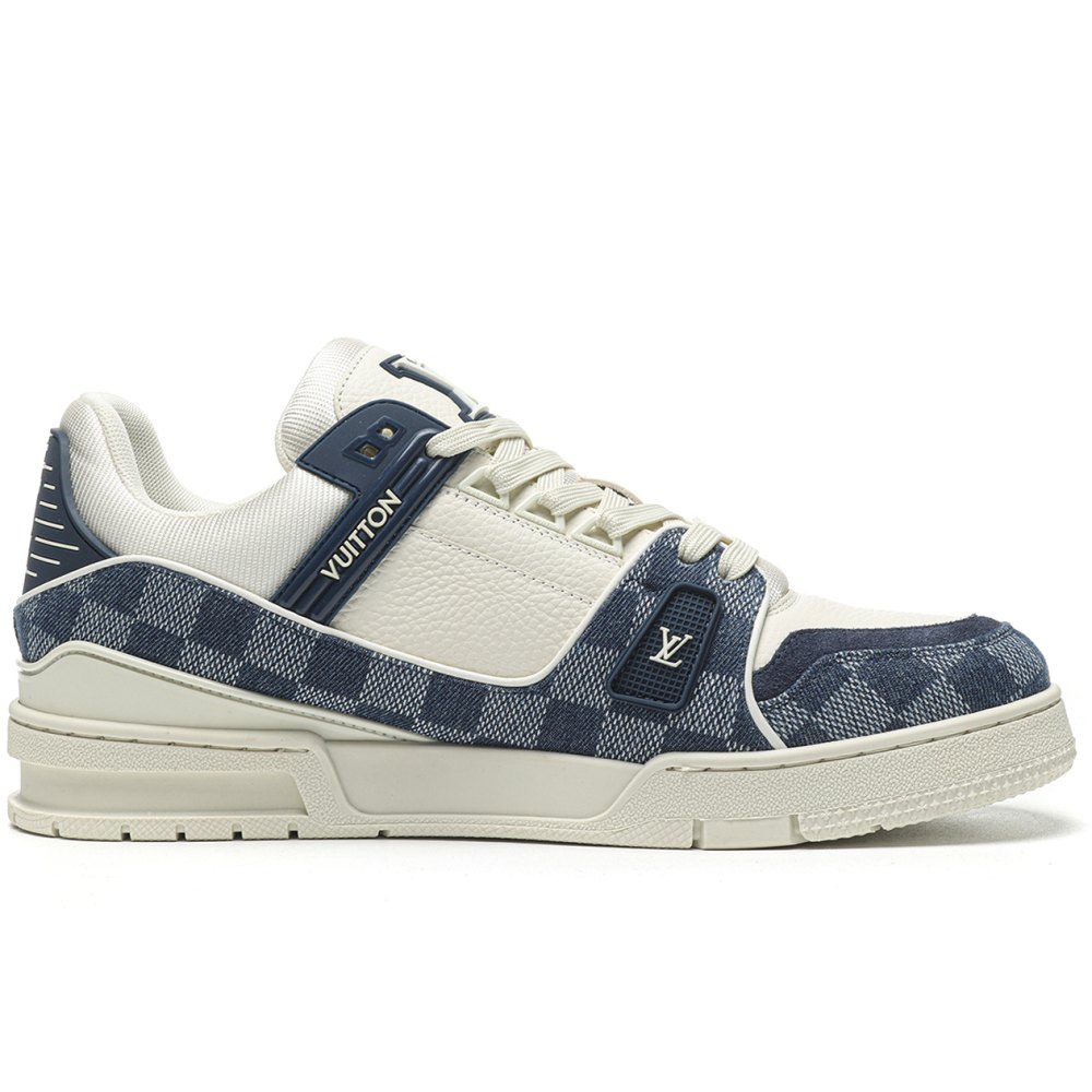 DD Lou1s Vu1tton Trainer Monogram Denim White Blue