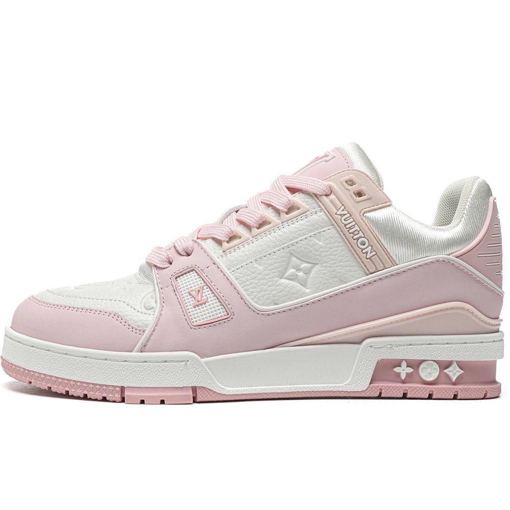 DD Lou1s Vu1tton Trainer Low White Pink-VL0232