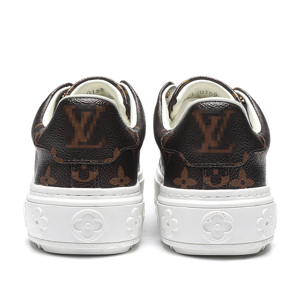 DD Lou1s Vu1tton Time Out Monogram Leather Cacao Brown White (Women's)