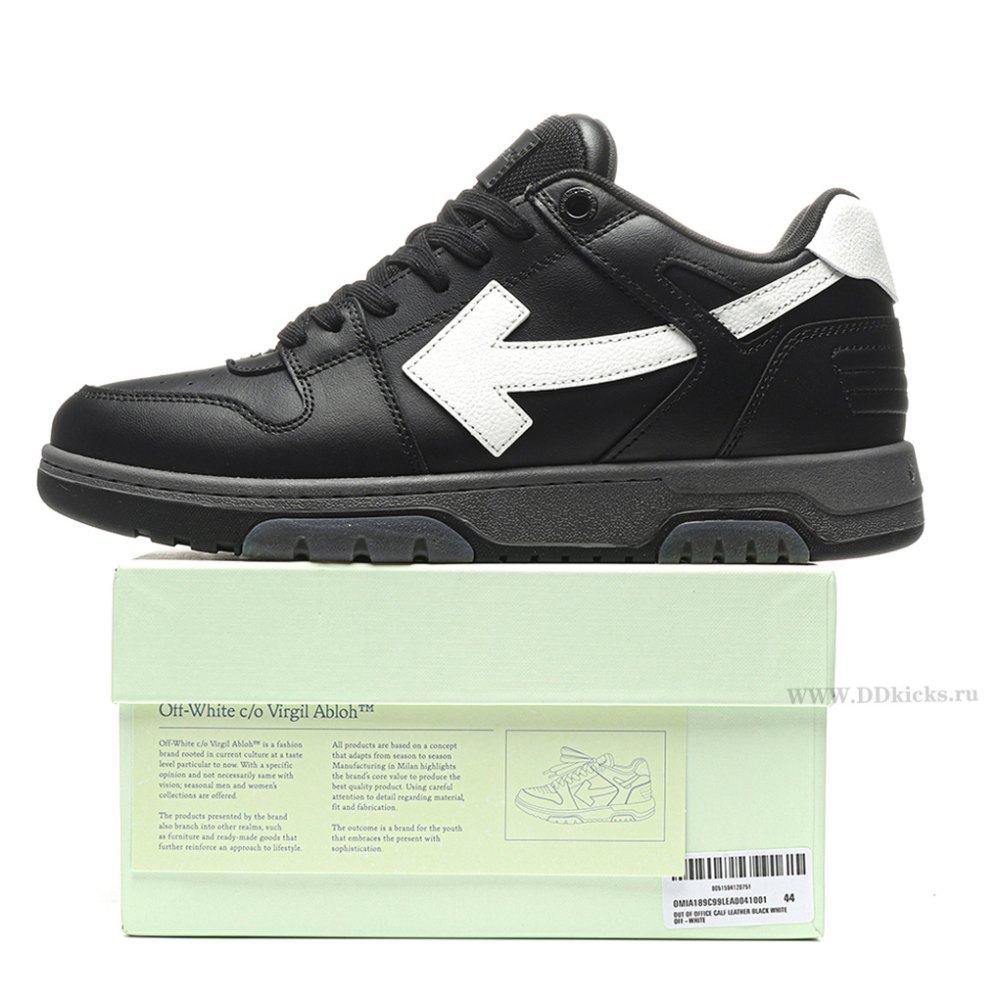 DD OFF-WHITE Out Of Office OOO Low Tops Black Grey White FW23