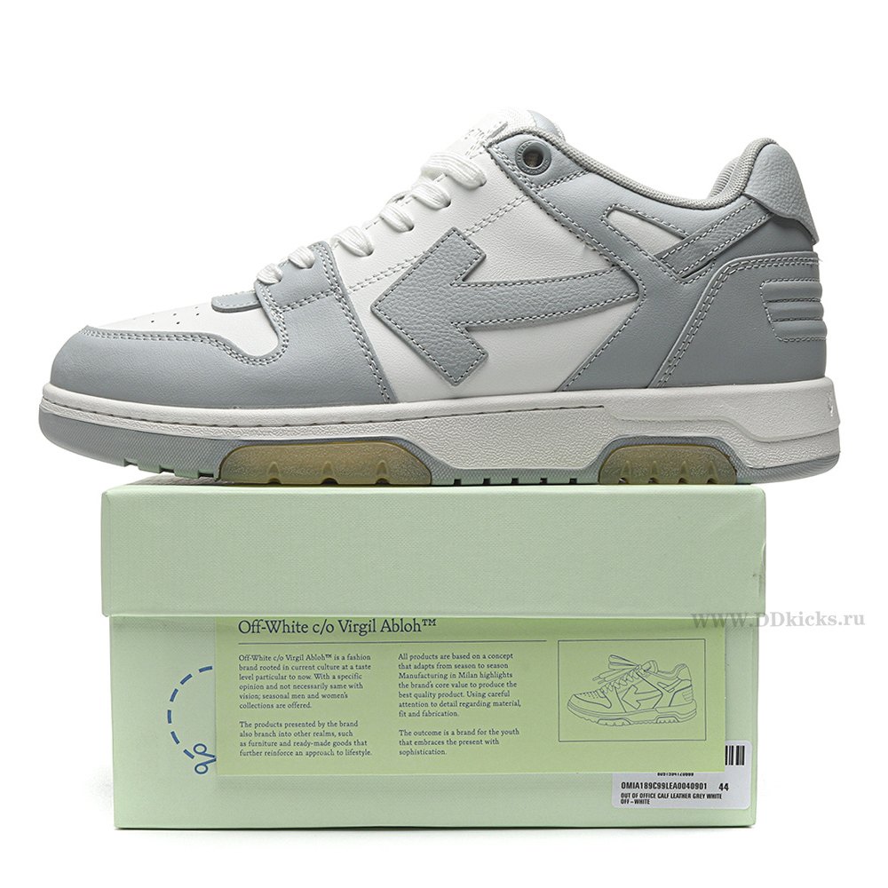 DD OFF-WHITE Out Of Office "OOO" Low Tops Grey White