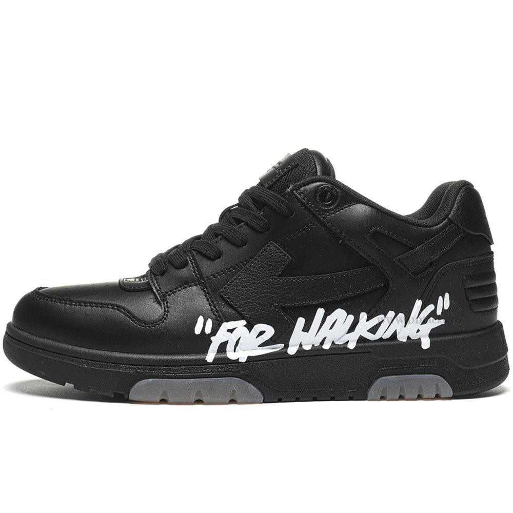 DD OFF-WHITE Out Of Office OOO "For Walking" Low Tops Black White