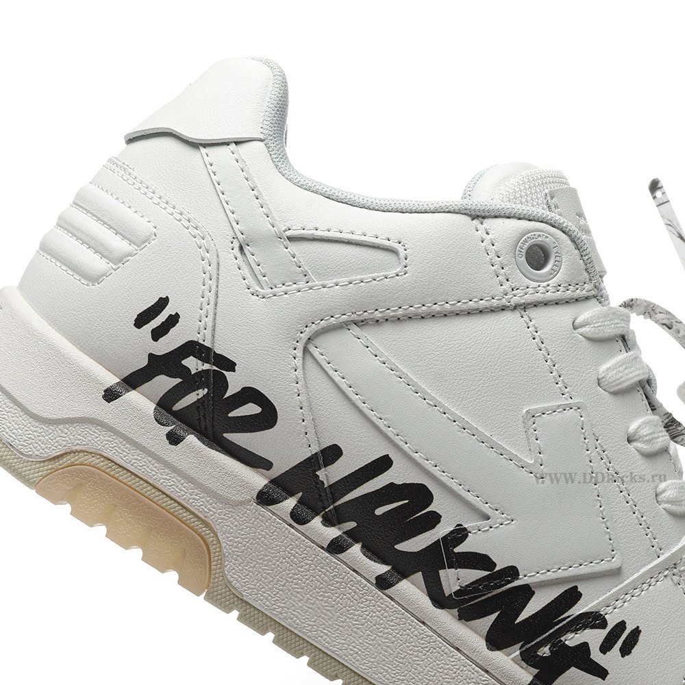 DD OFF-WHITE Out Of Office OOO Low Tops For Walking White Black