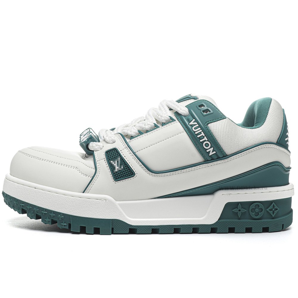 DD Lou1s Vu1tton LV Trainer Maxi Sneaker White Green