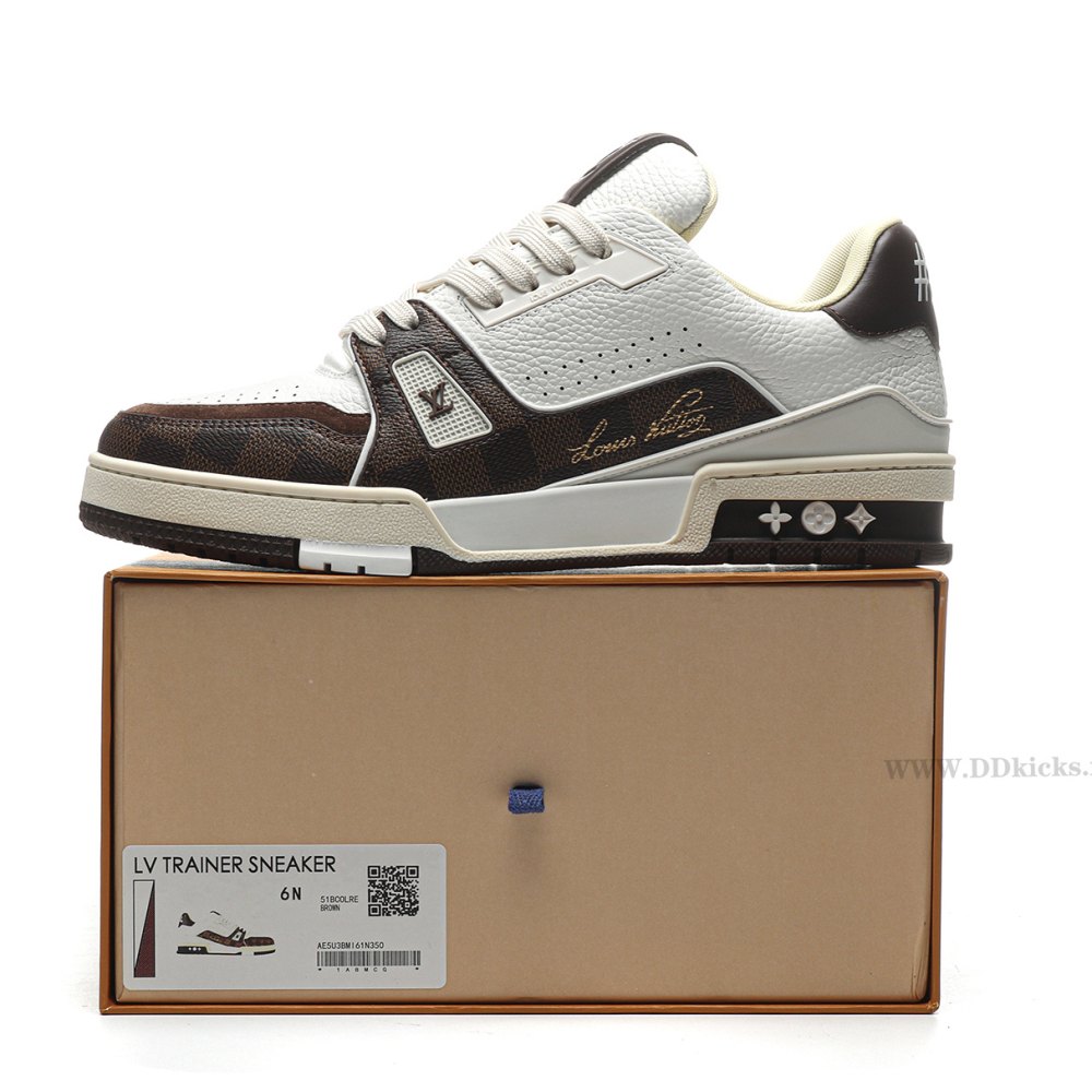 DD Lou1s Vu1tton LV Trainer White/ Brown
