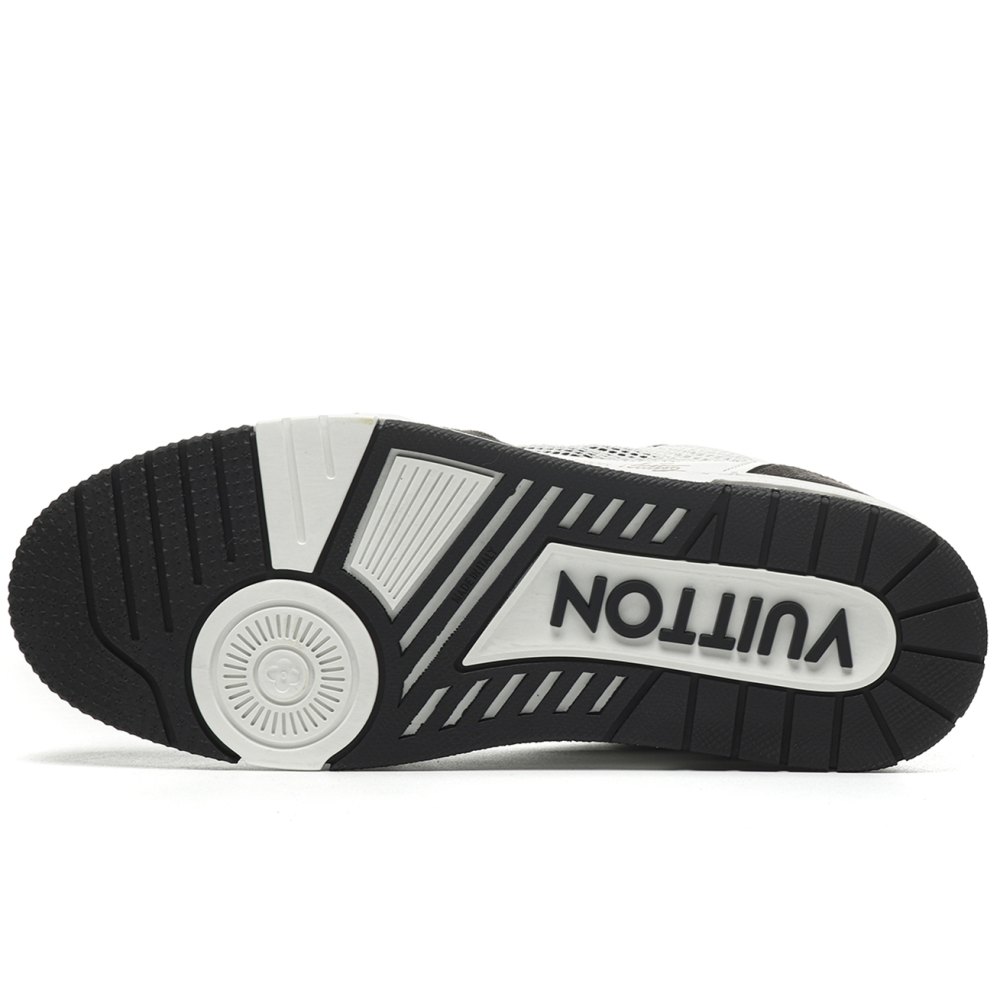 DD Lou1s Vu1tton Trainer Velcro Strap Monogram Denim Black White