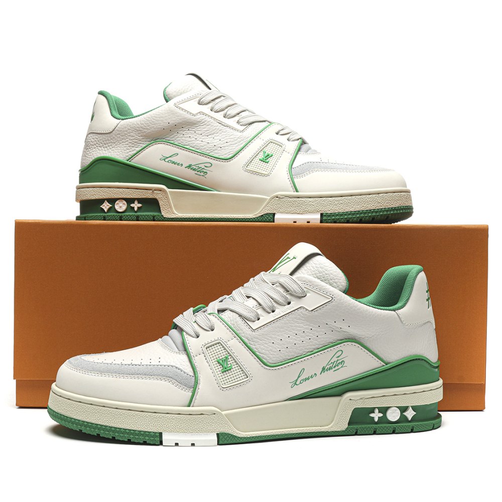 DD Lou1s Vu1tton Trainer #54 Signature White Green