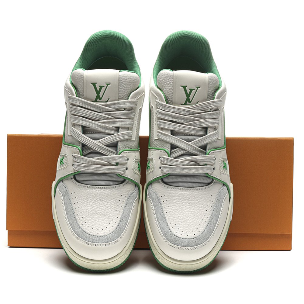 DD Lou1s Vu1tton Trainer #54 Signature White Green