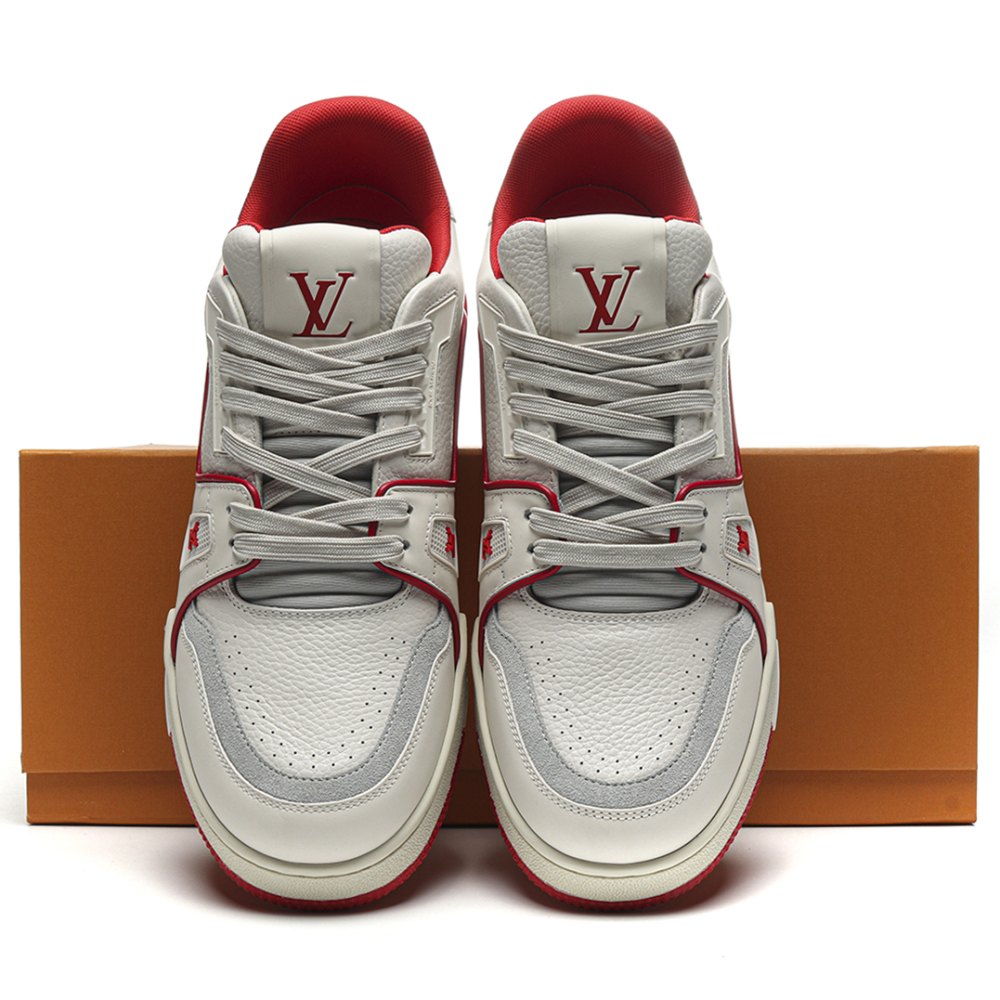 DD Lou1s Vu1tton  Trainer #54 Signature White Red