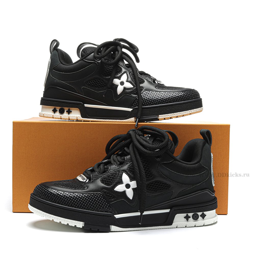 DD Lou1s Vu1tton Skate Sneaker Black White