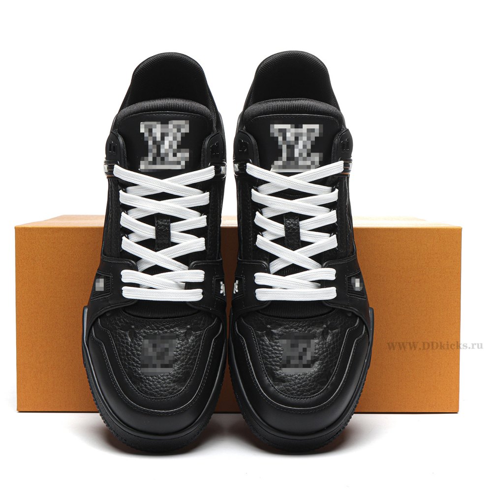 DD Lou1s Vu1tton Trainer Black Embossed Monogram
