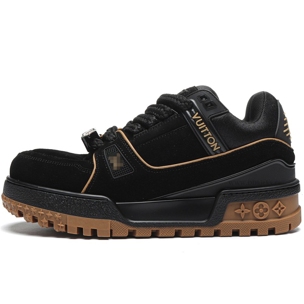 DD Lou1s Vu1tton Trainer Black Brown Suede