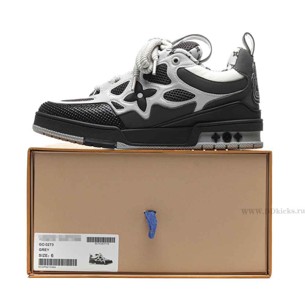 DD Lou1s Vu1tton Skate Sneaker Grey White