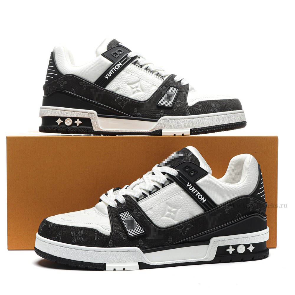 DD Lou1s Vu1tton Trainer Black White
