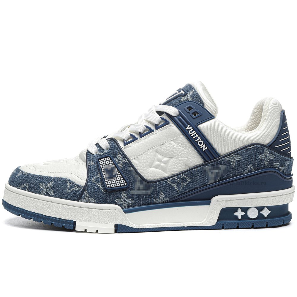 DD Lou1s Vu1tton Trainer Monogram Denim White Blue