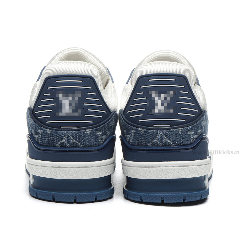 DD Lou1s Vu1tton Trainer Monogram Denim White Blue