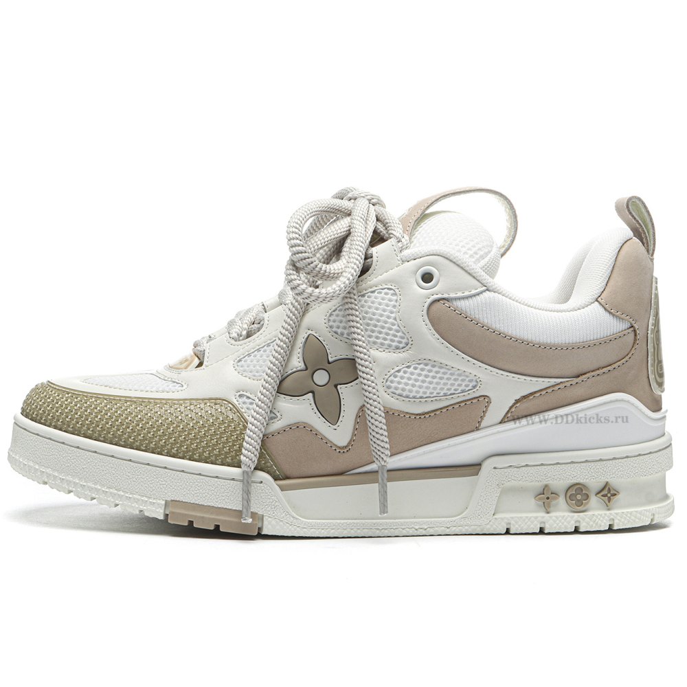 DD  Lou1s Vu1tton Skate Sneaker Beige White