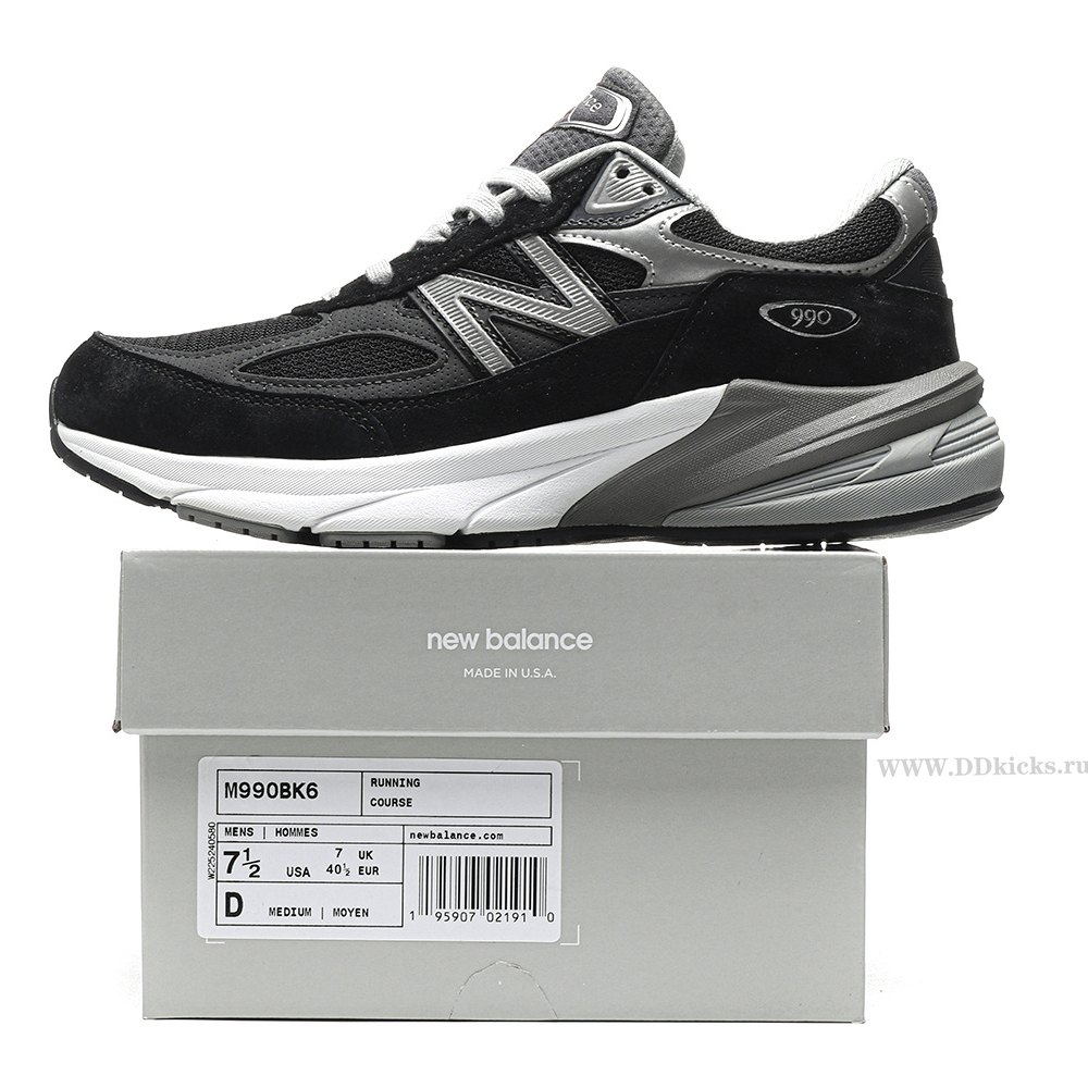 DD New Balance 990v6 MiUSA Black Grey White