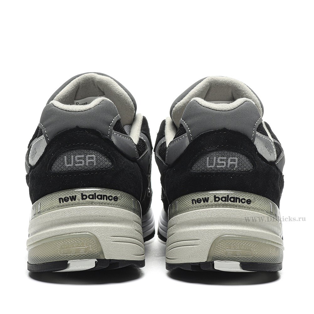 DD New Balance 992 Black Grey Suede
